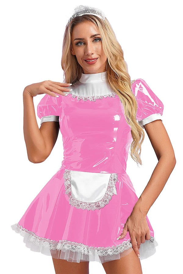 Robe en Latex Rose