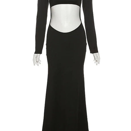 Langes Kleid mit Ausschnitt