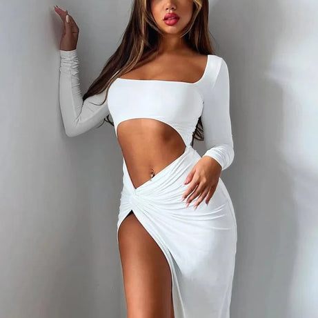 Robe longue fendue sexy