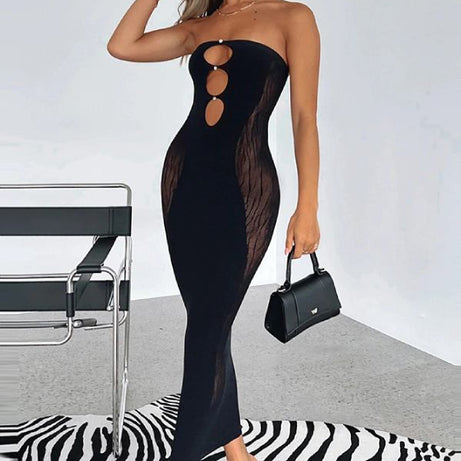 Transparentes langes Kleid