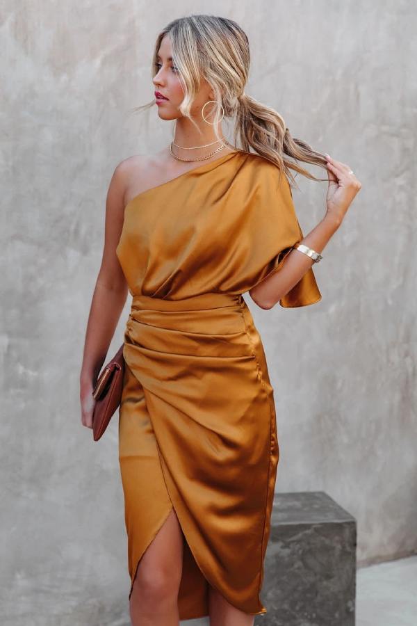 Robe de soirée femme Orange