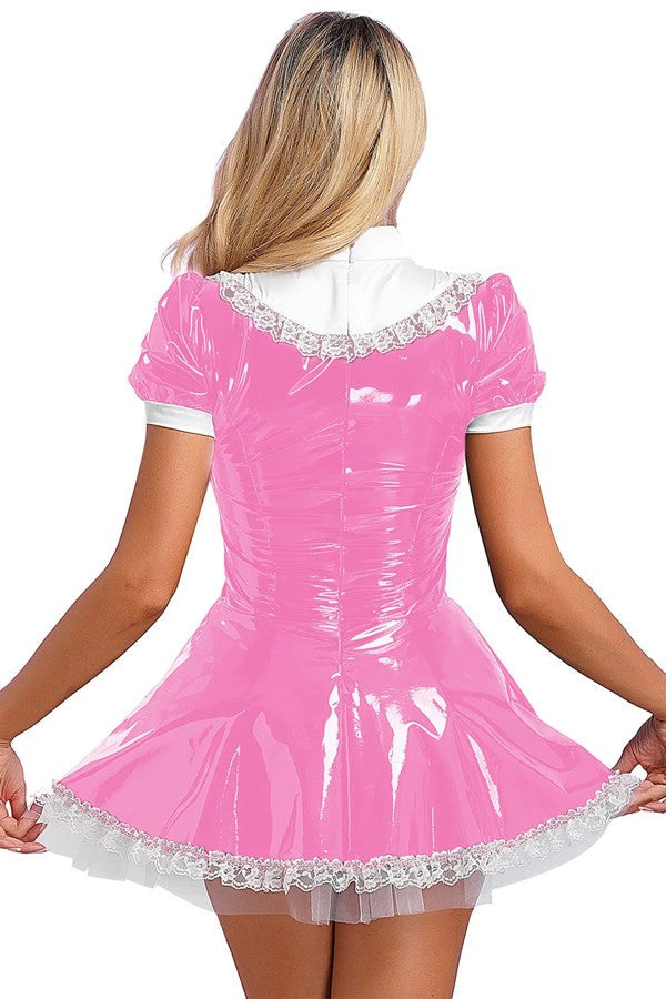 Robe en Latex Rose