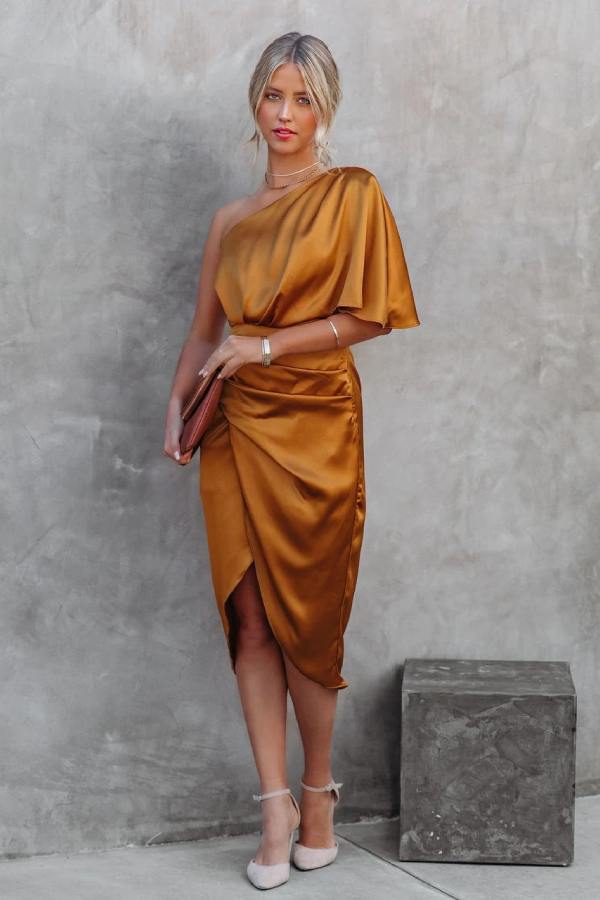 Robe de soirée femme Orange