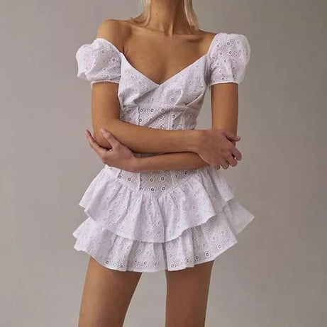 Damen-Abendkleid mit Rüschen
