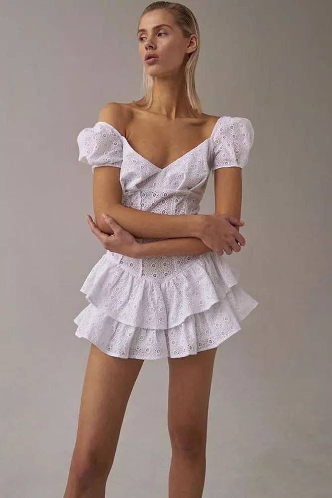 Damen-Abendkleid mit Rüschen