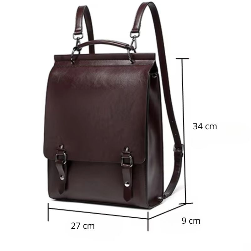 Sac à Dos Cartable Design Vintage pour Femme