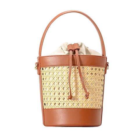 Sac Rotin Tressé Design avec Bandoulière
