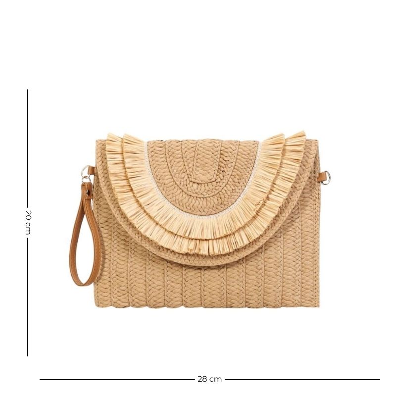 Sac Tricoté en Paille avec Bandoulière