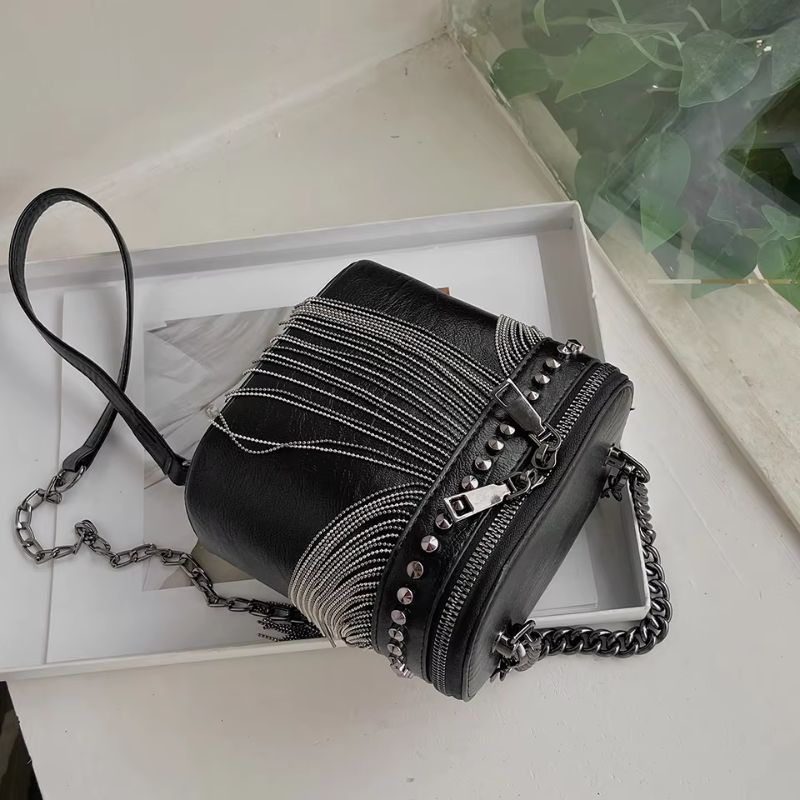 Sac à Frange Métallique Élégant