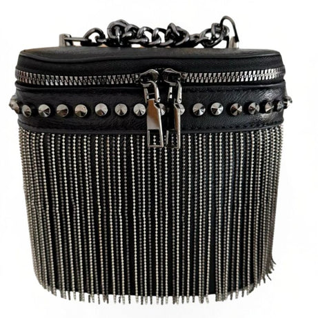 Sac à Frange Métallique Élégant