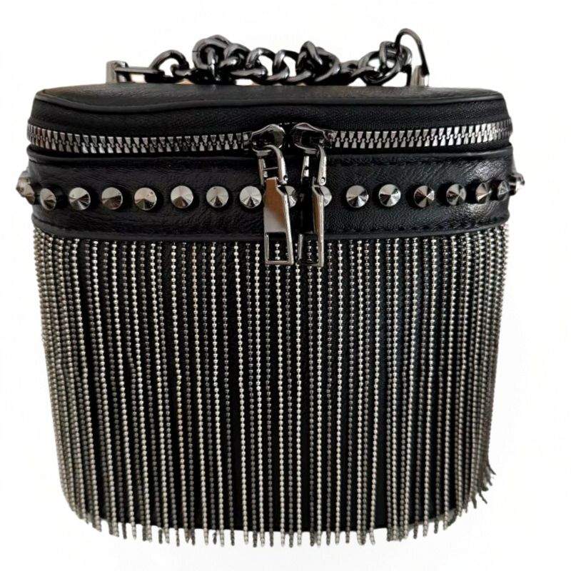 Sac à Frange Métallique Élégant