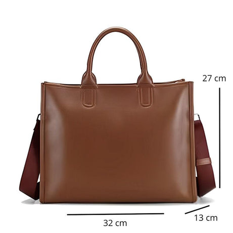 Sac à Main Cabas Marron avec Bandoulière