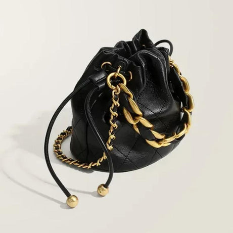Sac Matelassé Noir Style Bourse