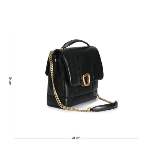 Sac Matelassé Noir Style Mallette