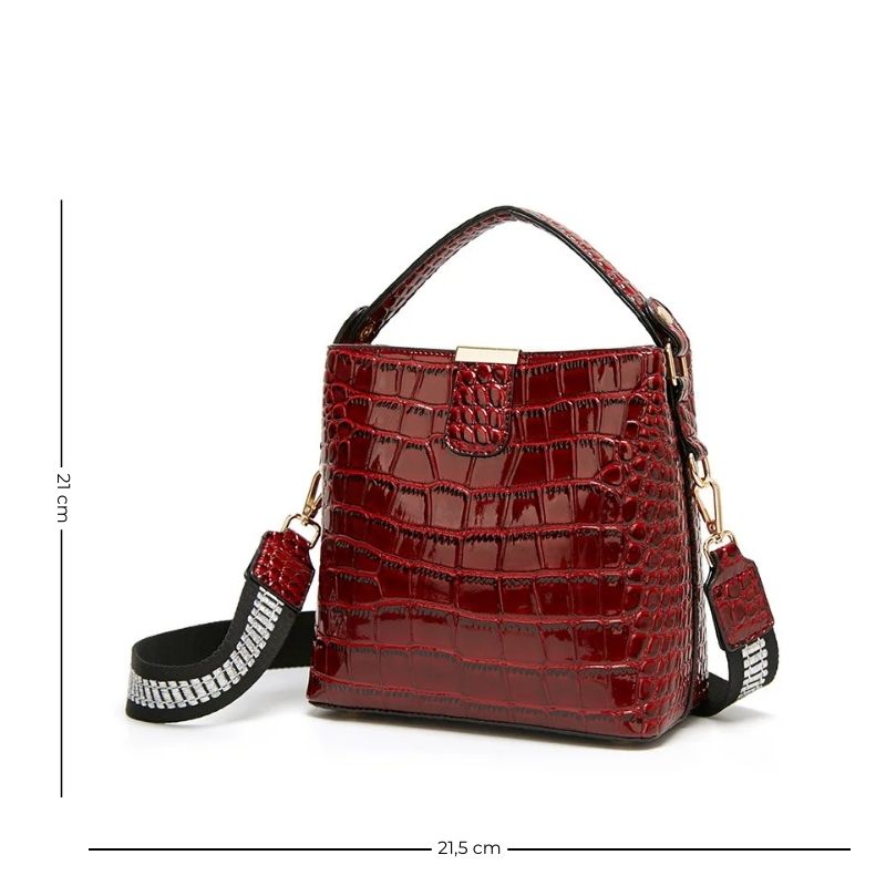 Sac Verni Effet Peau de Crocodile