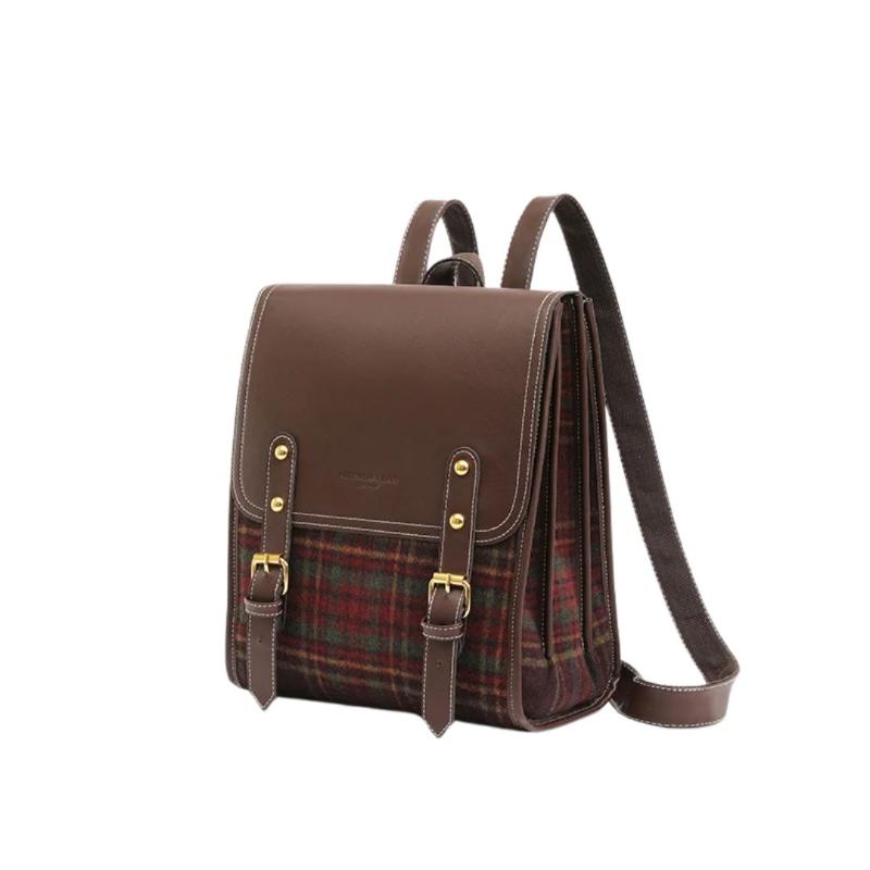 Sac Cartable Femme Rétro à Carreaux