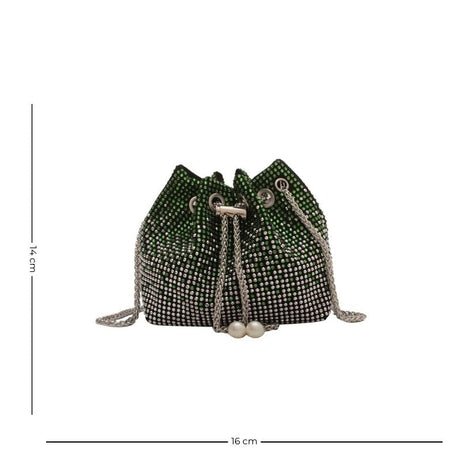Sac Femme Bourse Souple à Strass