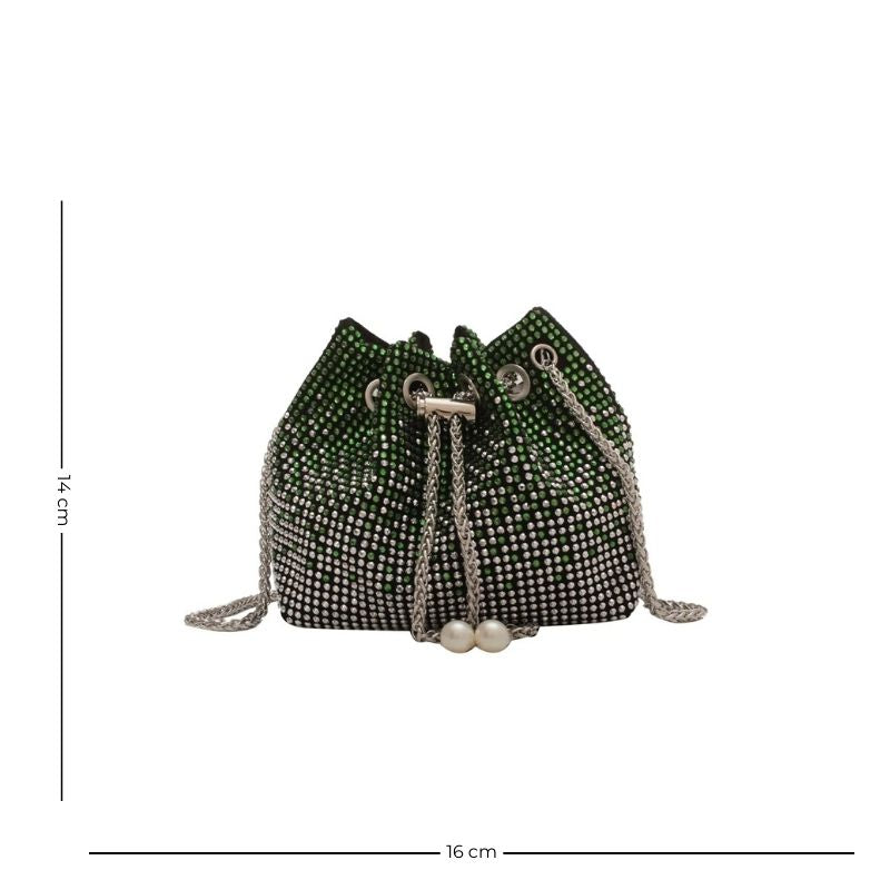 Sac Femme Bourse Souple à Strass