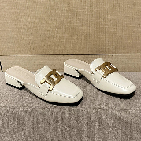 Sandale Femme Beige et Luxueuse avec Talon