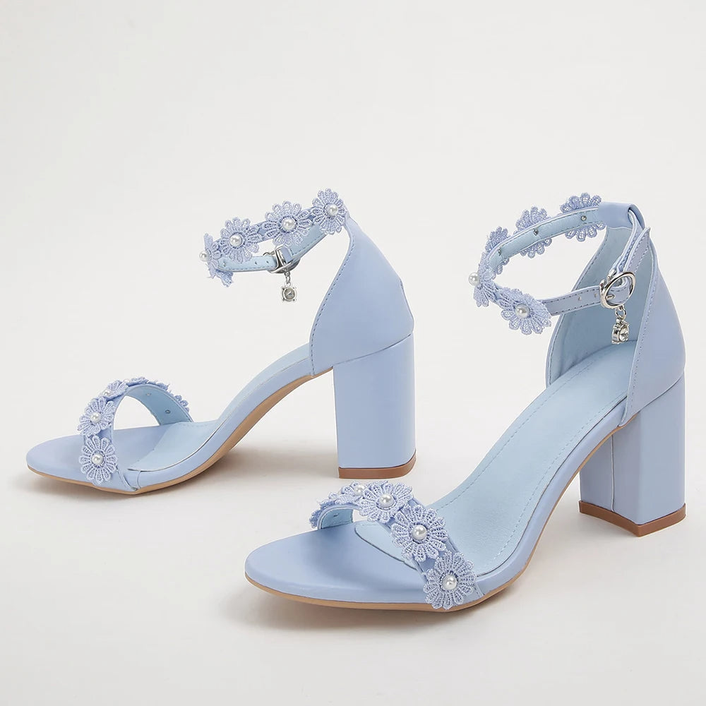 Sandale Femme Mariage à Talon et Luxueuse
