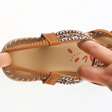 Sandale Femme de Style Bohème avec Bande Élastique