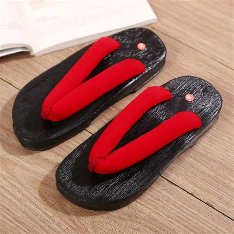 Sandale Japonaise Style Tong en Bois Unisexe