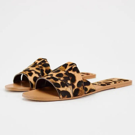 Sandale Leopard Style Pantoufle Élégante