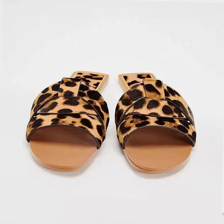 Sandale Leopard Style Pantoufle Élégante