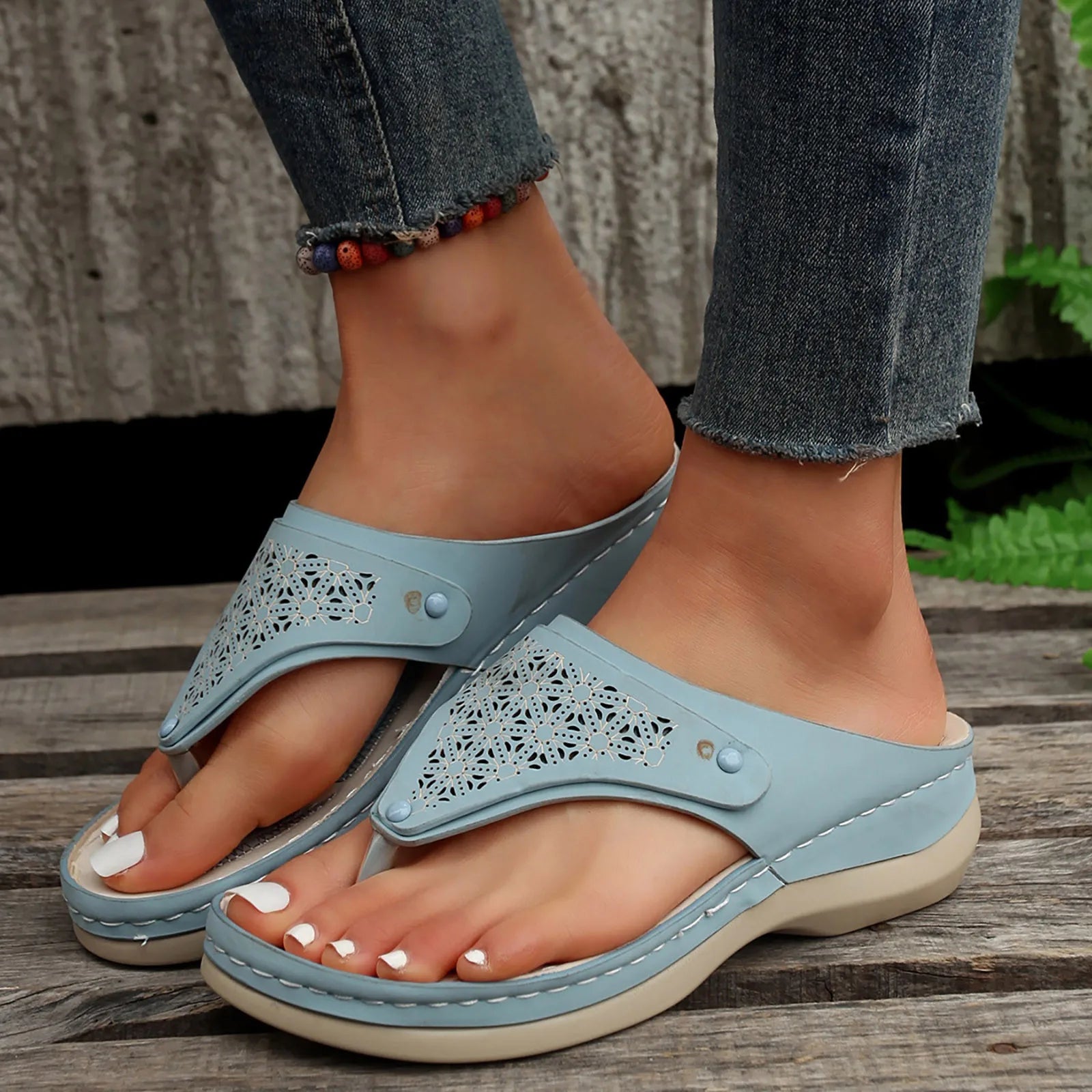 Sandale Orthopédique Femme Style Tong Décontractée