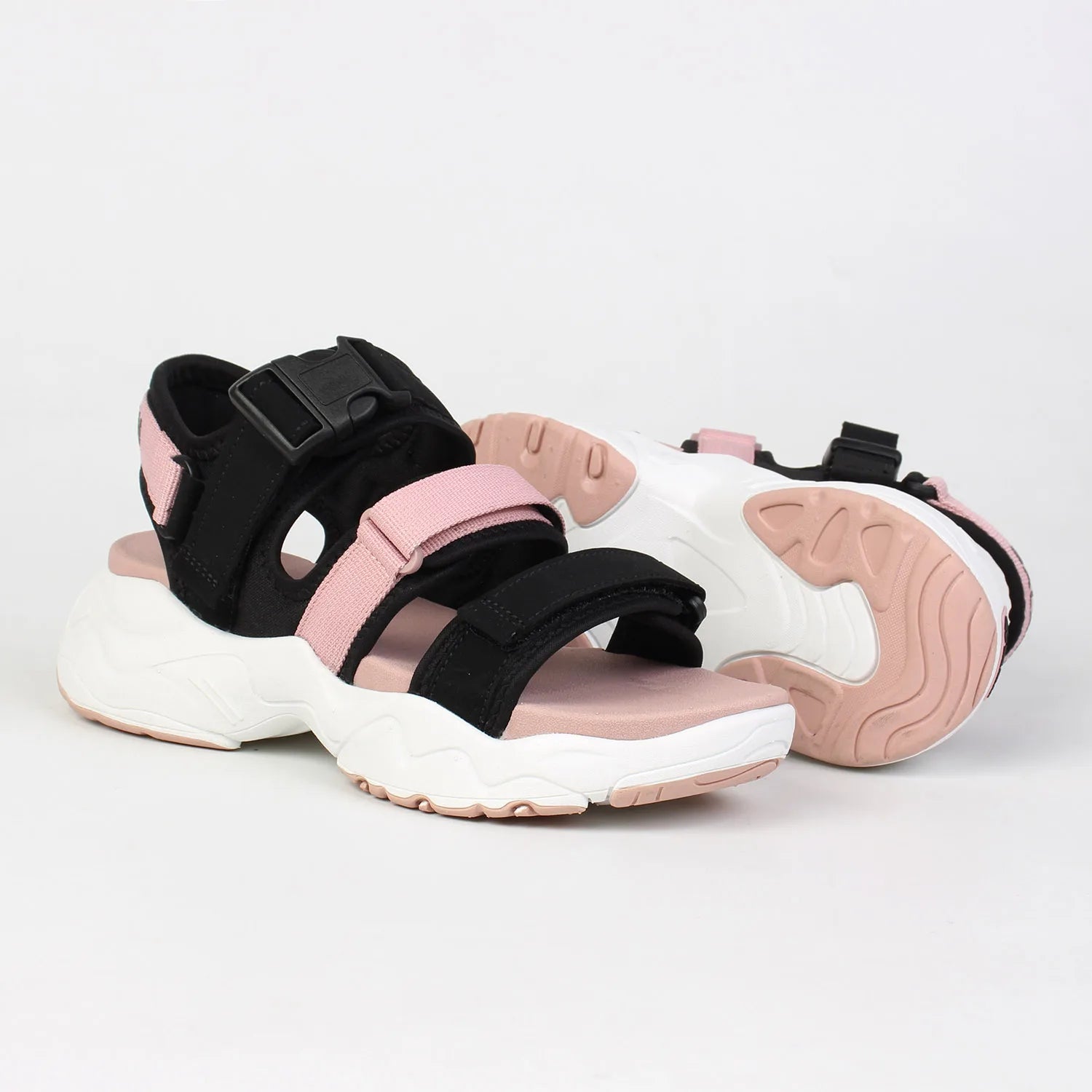 Sandale Sport Femme à Scratch et Semelle Épaisse