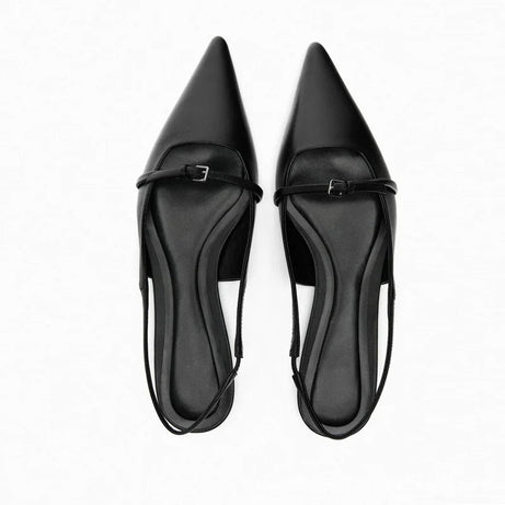 Sandale Stylée Noire avec Bout Pointu