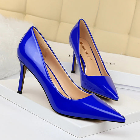 Sandale Talon Femme 7 - 10 cm Brillante de Style Escarpin