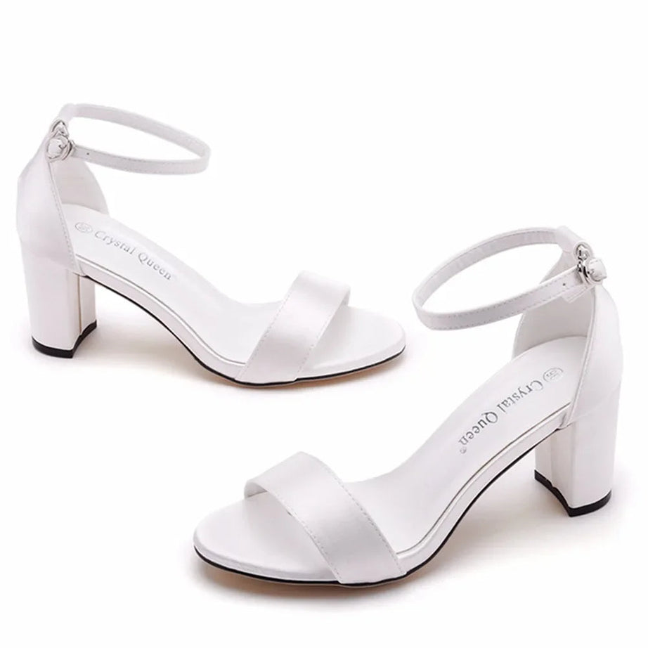Sandale Talon Femme 7 - 10 cm Sexy de Style Satiné