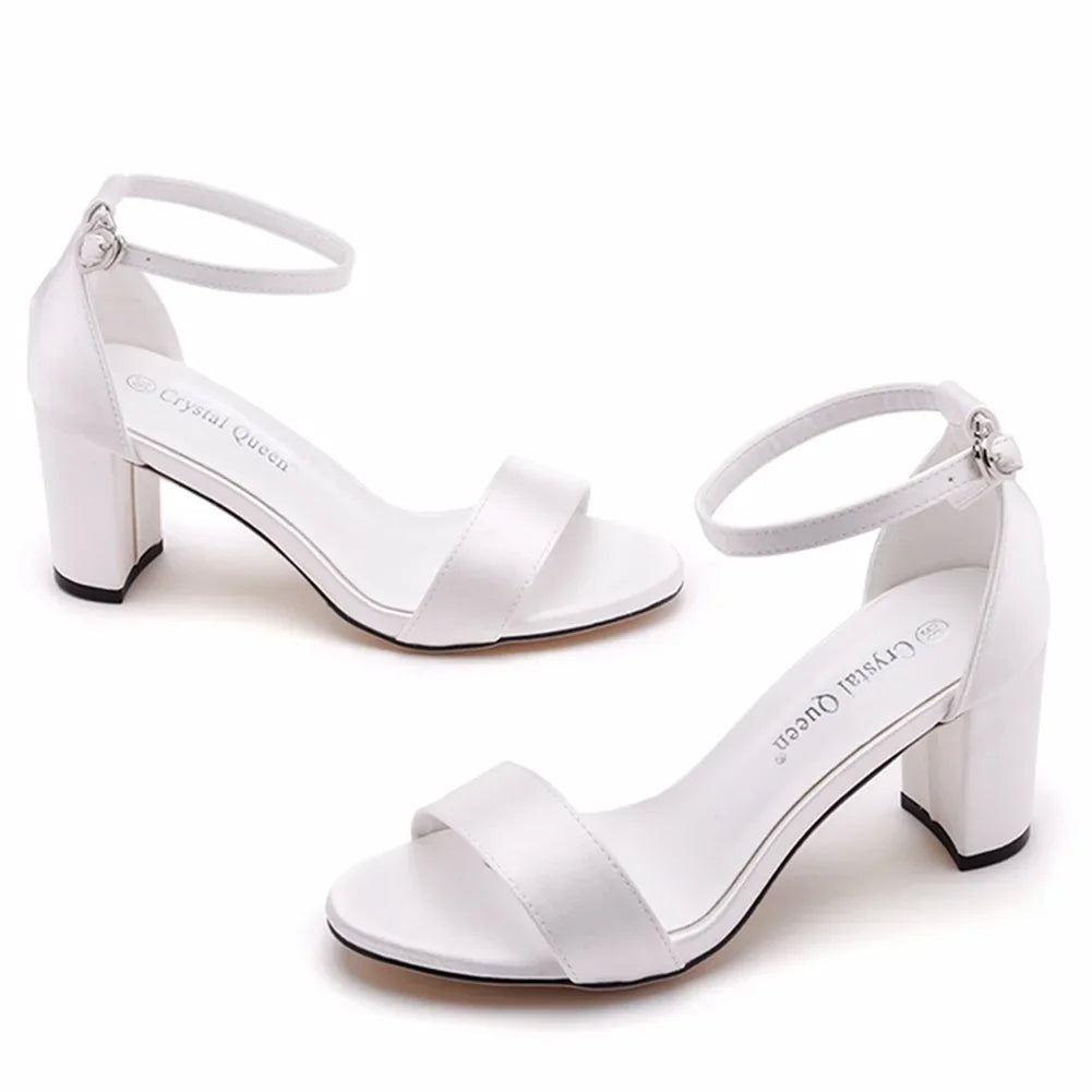 Sandale Talon Femme 7 - 10 cm Sexy de Style Satiné