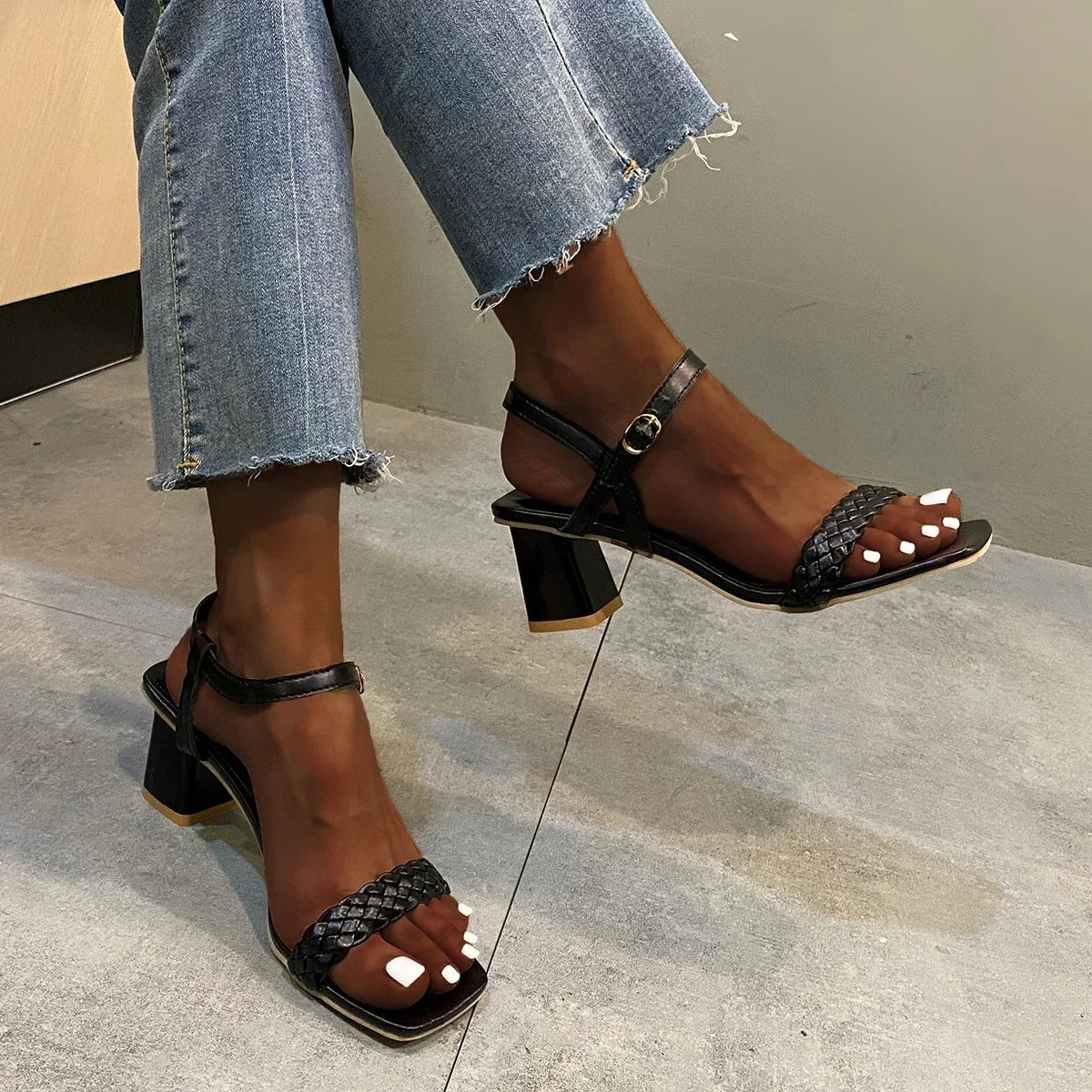 Sandale à Talon Femme Confortable et Tendance