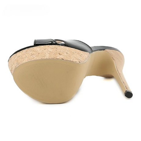 Sandale Talon Haut Femme Style Plateforme et Ouverte