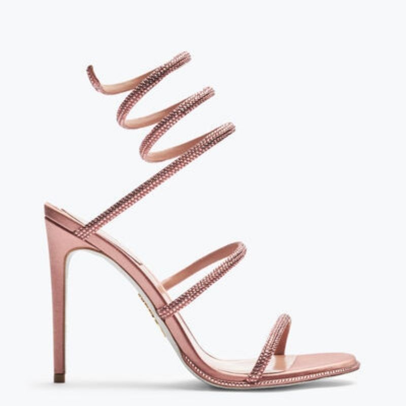 Sandales à Talons avec Sangle Enroulée