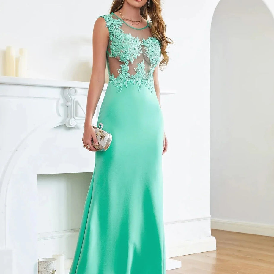 Robe de soirée sexy longue haut transparent