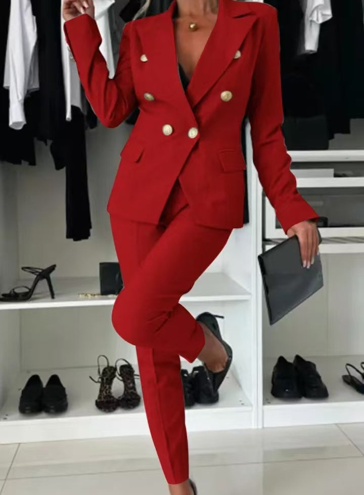 Tailleur Femme - Veste et Pantalon Ajusté Élégant