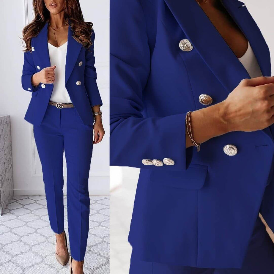 Tailleur Femme - Veste et Pantalon Ajusté Élégant