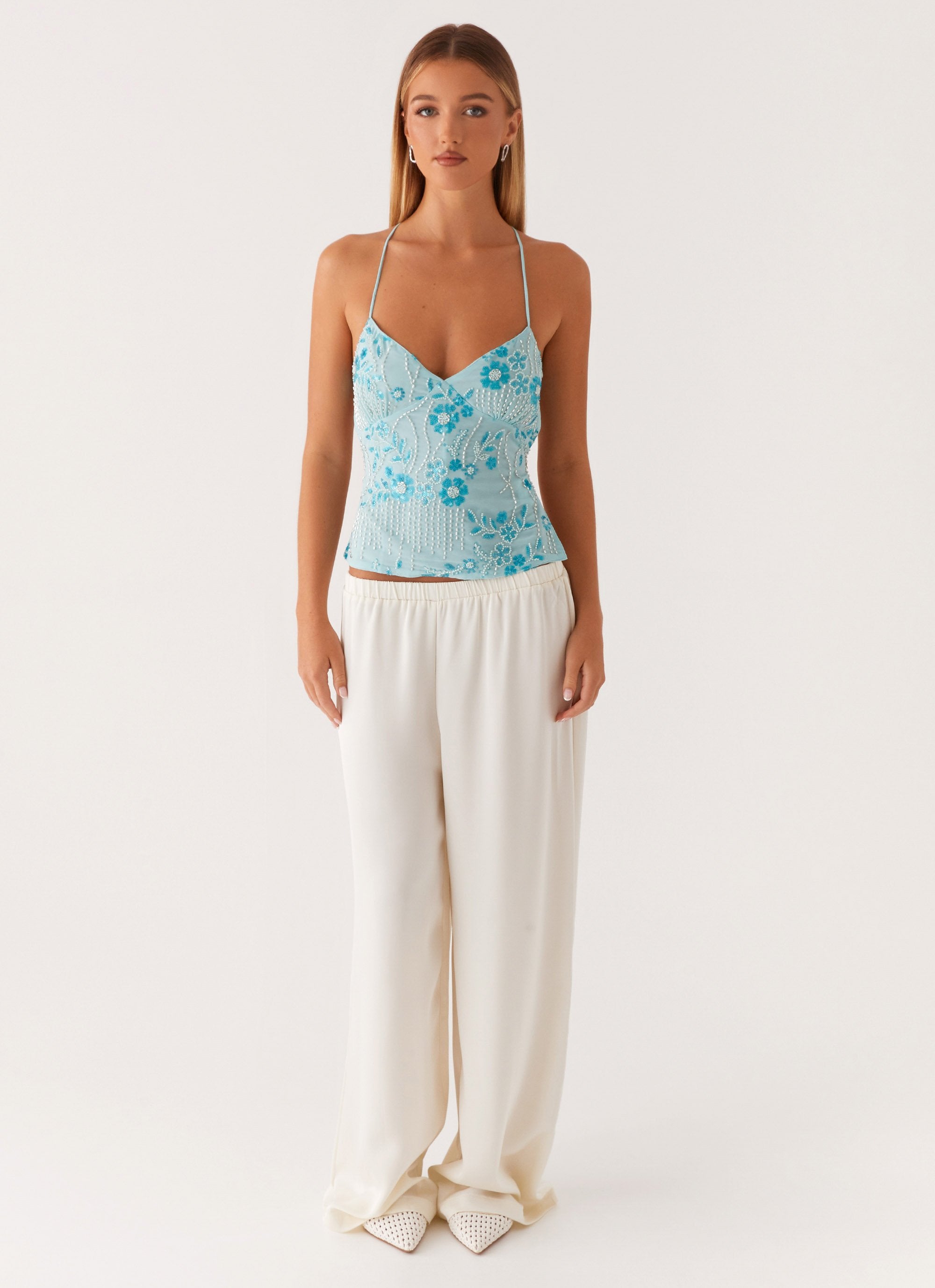 Top Cami à Sequins Dos Nu - Glamour | Éclat et Chic