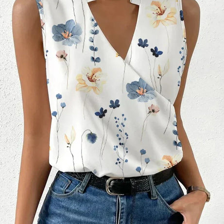 Top été femme - Chic, sans manches, col V