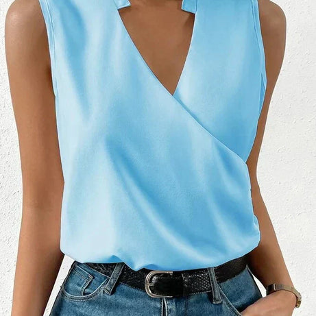 Top été femme - Chic, sans manches, col V