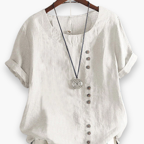 Top Boutonné Décontracté Femme - Chic et Confort Estival