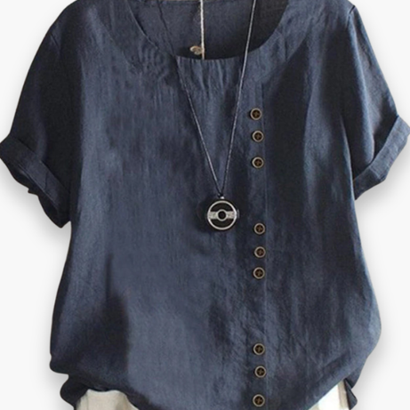 Top Boutonné Décontracté Femme - Chic et Confort Estival