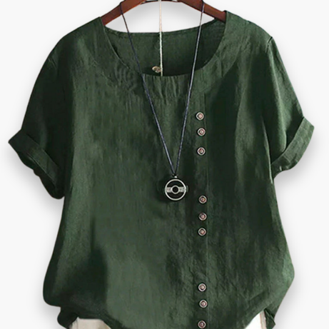 Top Boutonné Décontracté Femme - Chic et Confort Estival
