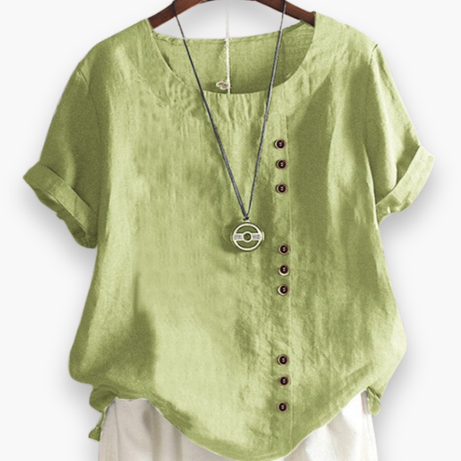 Top Boutonné Décontracté Femme - Chic et Confort Estival