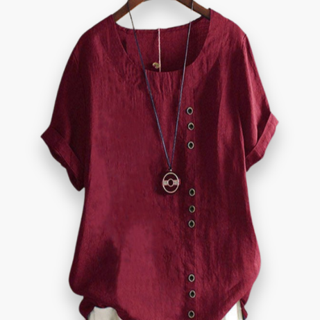 Top Boutonné Décontracté Femme - Chic et Confort Estival