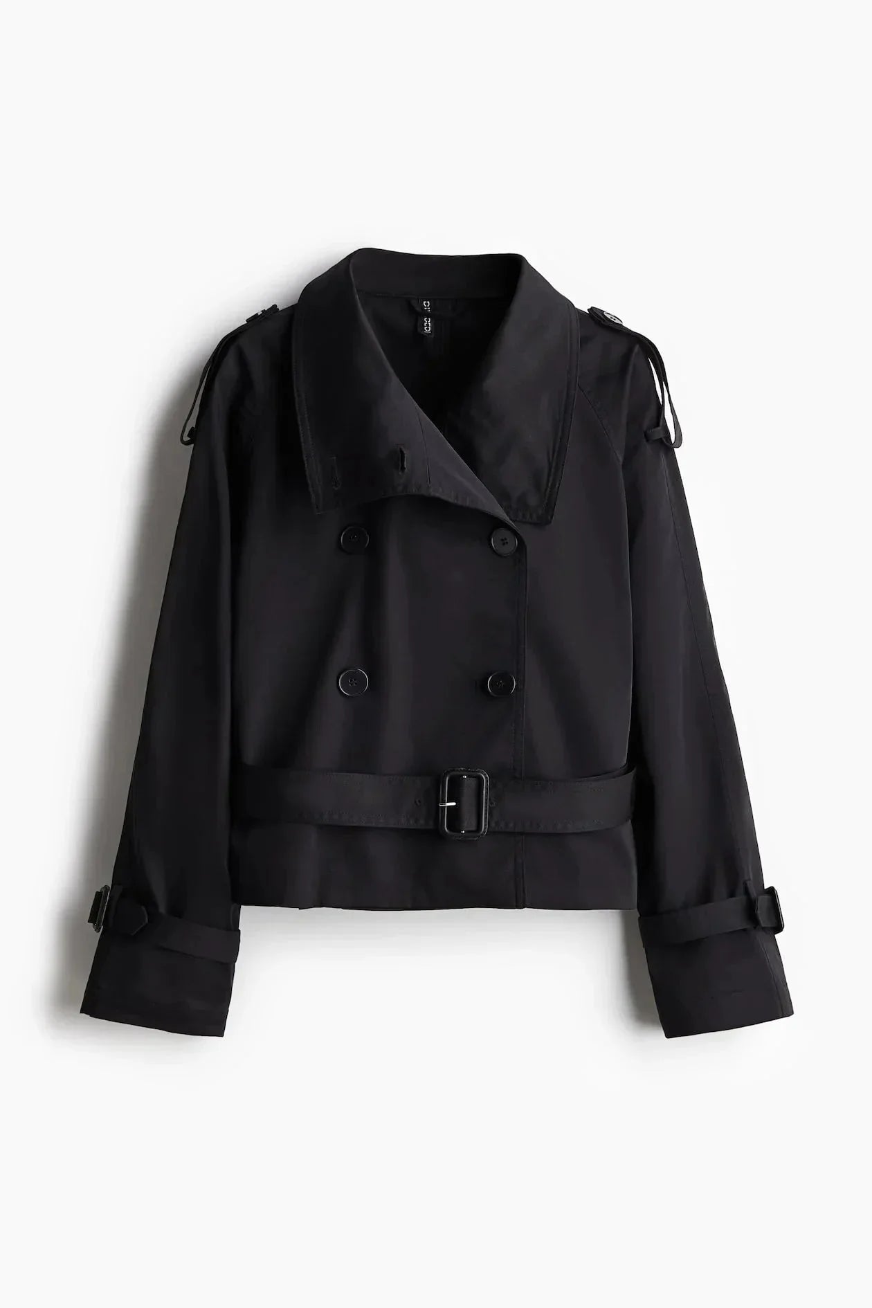 Trench-coat femme col montant ceinture nouée