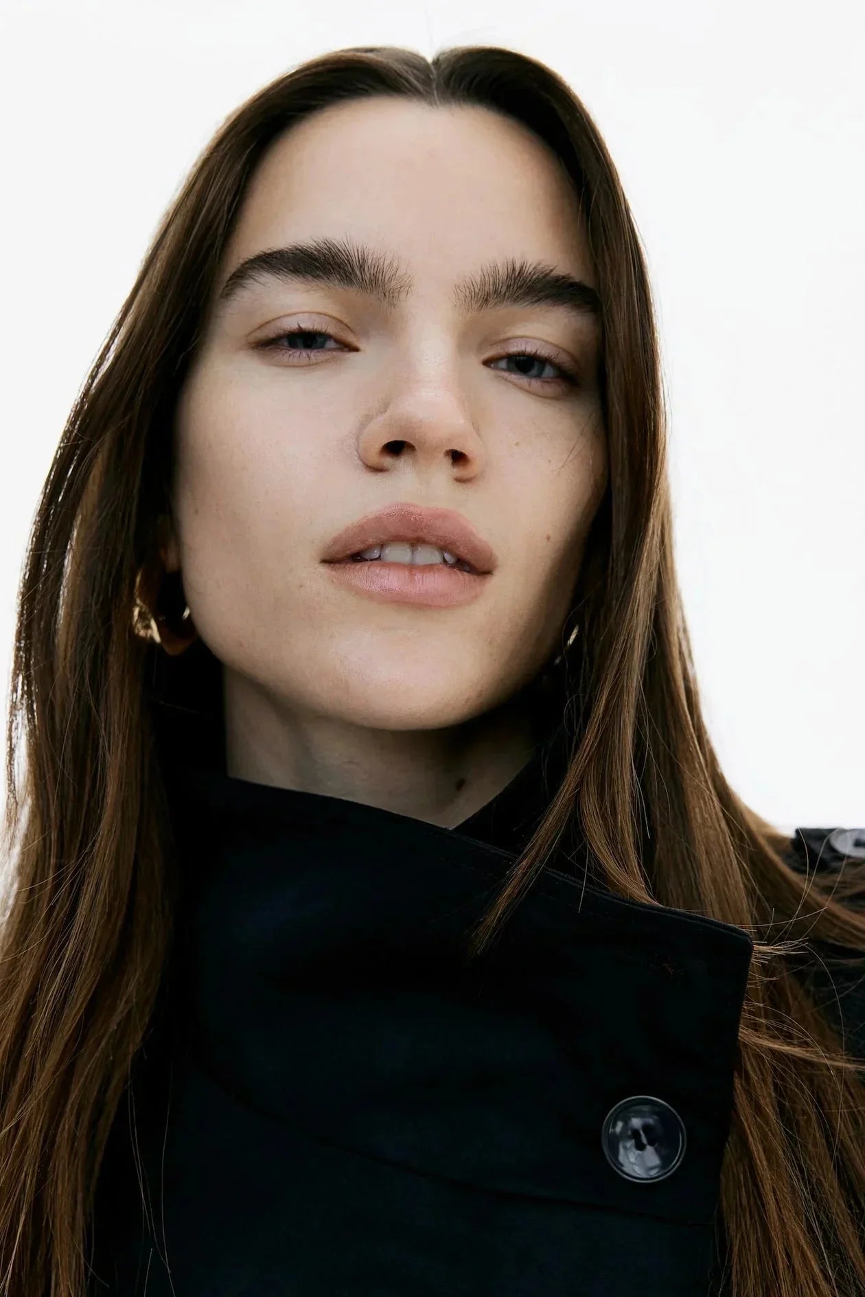 Trench-coat femme col montant ceinture nouée